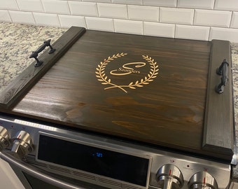 Wood Stove Top Cover. Noodle board. Electric Stove Cover. Glass Cooktop Burner Cover. Personalized Gift for Wedding