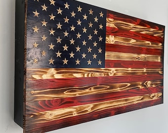 Wood American flag Concealment gun case cabinet, Concealment flag, gun case, concealment furniture