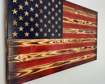 Wood American Flag, Rustic Flag, Wood Flag, Wooden Flag, Wood Sign, Wood Art