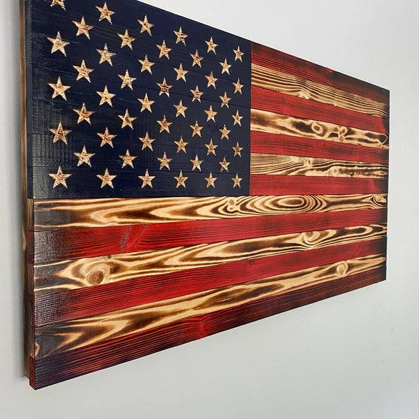 Wood American Flag, Rustic Flag, Wood Flag, Rustic wall decor, Wood Sign, Wood Art