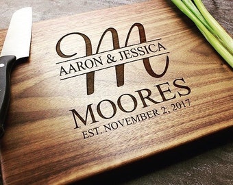 Personalized Cutting Board For Anniversary Gift or Wedding Gift - Custom engraved - Wedding Anniversary - Wedding gift