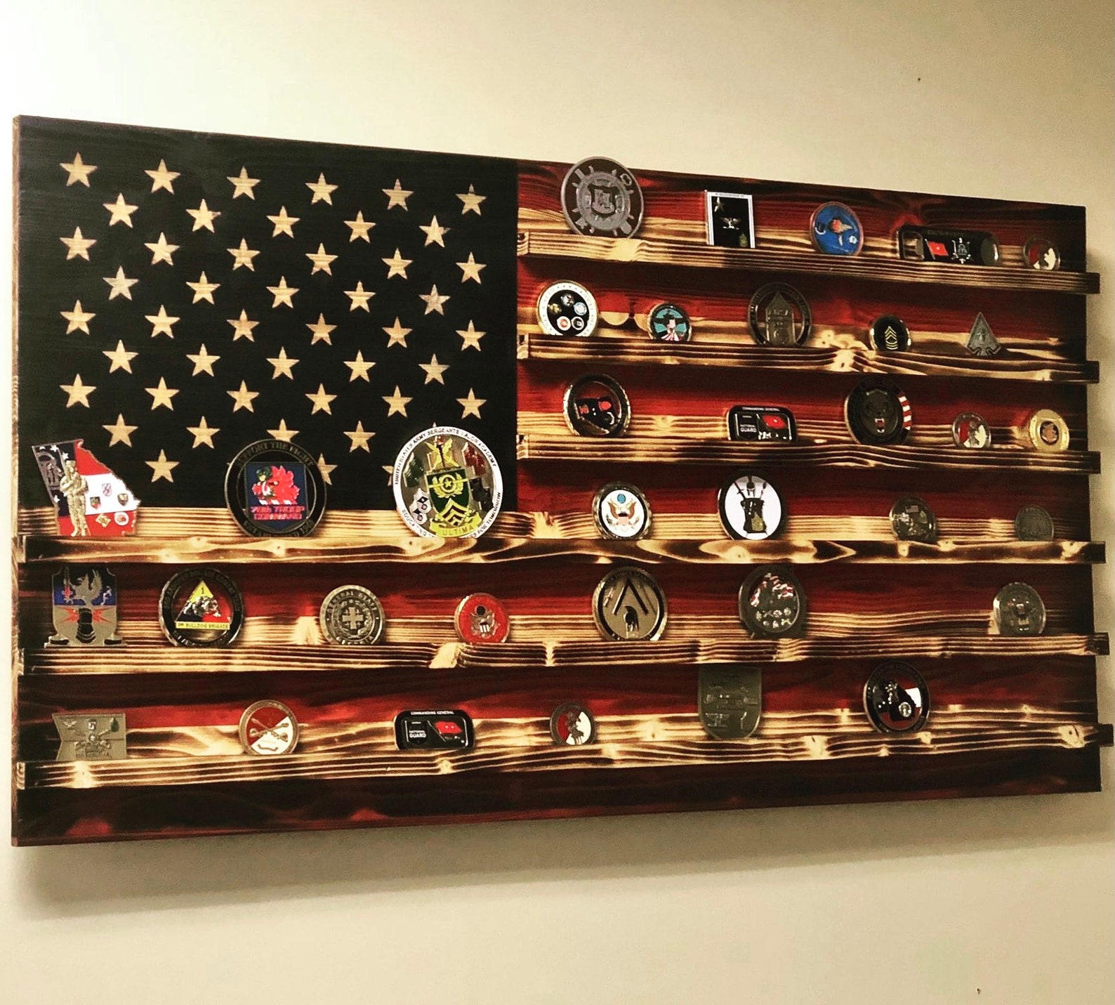 Coin Holder American Flag Etsy