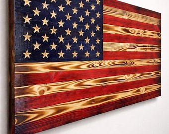 Wood American Flag, Rustic Flag, Wood Flag, Rustic wall decor, Wood Sign, Wood Art