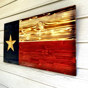Wood Texas flag