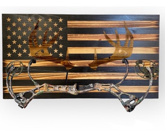 Compound bow rack, Deer hunting bow rack, Hunter Christmas gift