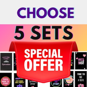 5 Animation Sets for Mirror Booth, Photo Booth, iPad Booth. Magic Mirror Animations.