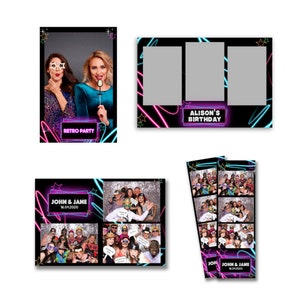 Retro Template Pack Overlay to Photo booth
