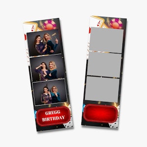 Casino Photo Booth Template 2&quot;x6&quot;. Photoboothstrip Casino 2&quot;x6&quot;. Photo booth Casino Template