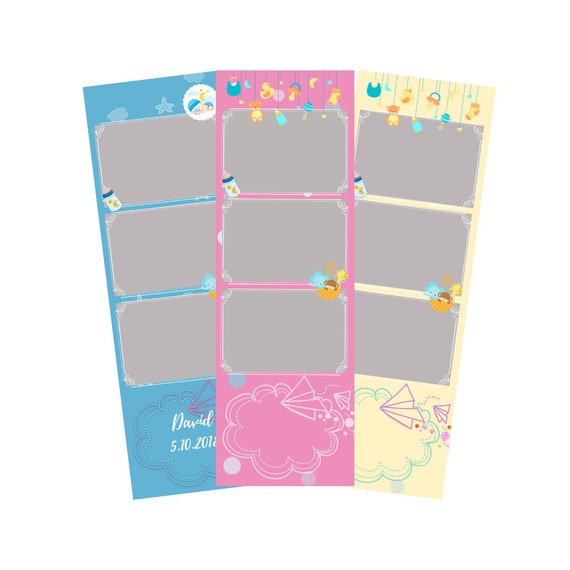 Baby Shower Template Overlay Set to Photo booth. Photoboothstrip party