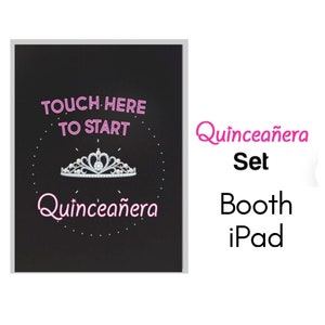 Quinceanera iPad animations Set to Photo Booth, selfie booth, ipad booth. LumaBooth, Touchpix, Snappic