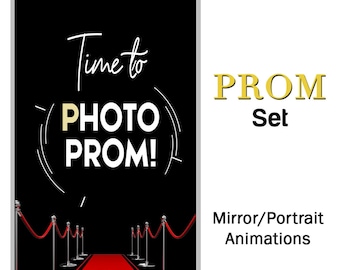 Prom Animations Set for Mirror Booth and Photo Booth. Magic Mirror Booth animations.