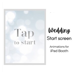 Wedding Start Screen iPad Photo booth Animation