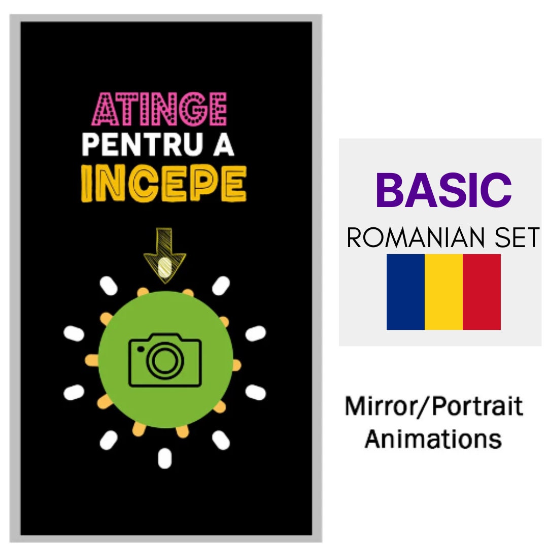 Basic romanian set animations mirror booth etsy