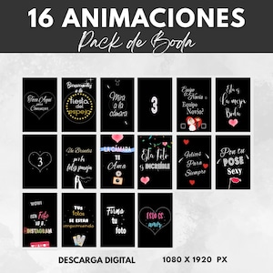 Wedding Animation Pack for Magic Mirror. Wedding animations for photo booth, mirror booth.