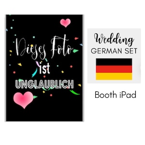 Wedding Set German ipad Booth, ipad selfie booth wedding. LumaBooth, Touchpix, Snappic