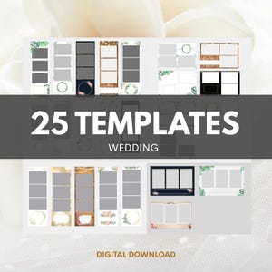 25 Classic Wedding Templates overlay Pack photo booth, ipad booth. Photoboothstrips