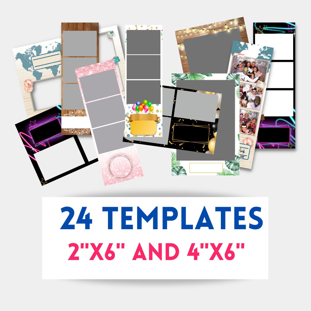 24 Templates Overlay Pack for Mirror Booth, Photo Booth, iPad Booth Etsy