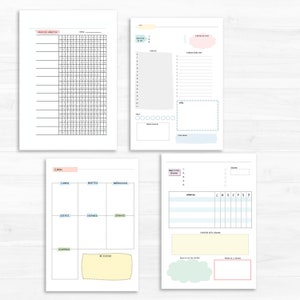 Planificador Productividad. Planificador hábitos, diario, semanal, mensual, anual. Printable planner. imagen 3