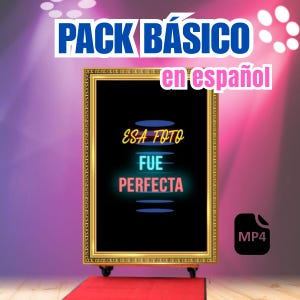Animaciones en español Fiestas, Cumpleaños, Bodas y Eventos para Espejo Mágico| Pack Básico para Cabina de fotos, Espejito mágico.