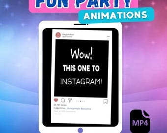 Photo Booth Tap to Start Screen Animations| 10 Fun Party Animations to iPad Booth, Selfie booth, Selfiepod| LumaBooth, Touchpix, Snappic