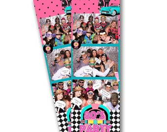 Sock Hop Template Photo Booth 2&quot; x 6&quot;. Photo Booth party template.