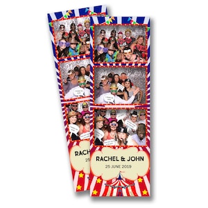 Circus Carnival Photo Booth Template 2&quot;x6&quot;. Photoboothstrip Circus 2&quot;x6&quot;. Photo booth Circus Template