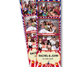 Circus Carnival Photo Booth Template 2&quot;x6&quot;. Photoboothstrip Circus 2&quot;x6&quot;. Photo booth Circus Template