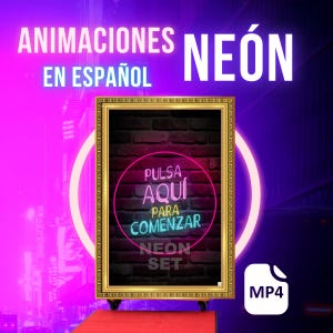 Neon Animation Pack for Magic Mirror, Photo Booth, and Photo Booth. Party, Birthday, and Neon Animations