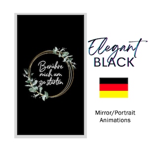 Elegant black German Start Screen Mirror Photo booth Animations