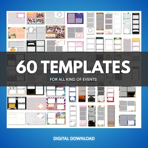 60Templates 2&quot;x6&quot; and 4&quot;x6&quot; Bundle to Photo Booth, Mirror booth, Selfie booth.