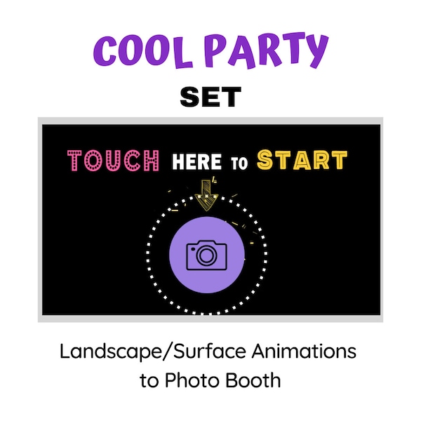 Cool Party Surface Pro / Ensemble d'animations de paysage pour photomaton