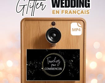 Glitter Wedding Animations in French Landscape Photo Booth| Wedding Photo booth overlay| Photo booth marriage | Wedding photo booth booth