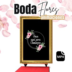 Classic Floral Wedding Animations for Magic Mirror | Wedding animations for photo booth, photo booth.