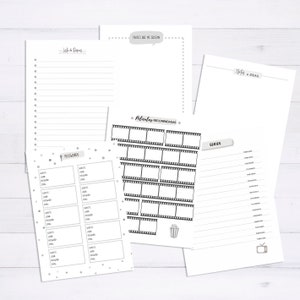 Planificador imprimible, agenda 2024, organizador. Planificador diario, semanal, mensual, anual. Printable planner. imagen 3