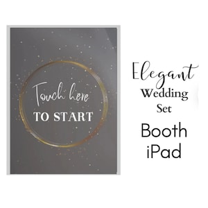 Wedding Elegant iPad Set for Photo booth. Wedding elegant Animations to Selfie booth ipad. LumaBooth, Touchpix, Snappic