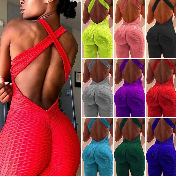 New Women's Sport Yoga Jumpsuit workout Leggings ,"Pick your color ,Size L/XL"