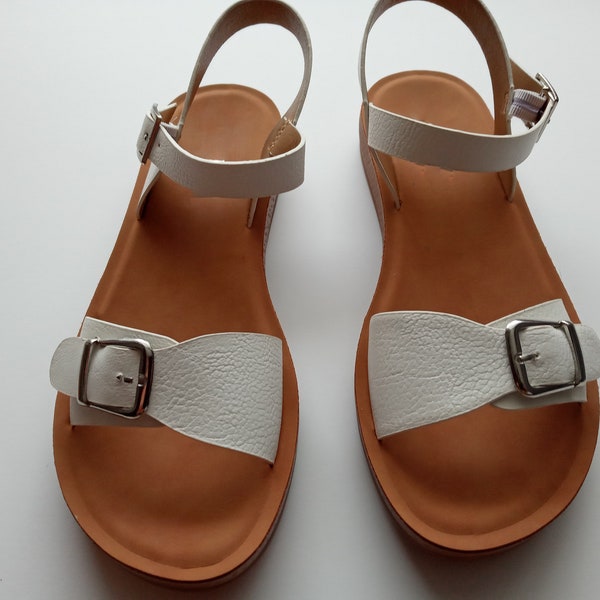 New Sandals soft Footbed, Ankle Strap Buckle, "Pick your  Size"