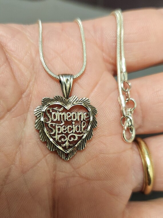 Vintage "Someone Special" Sterling Silver Pendant… - image 1