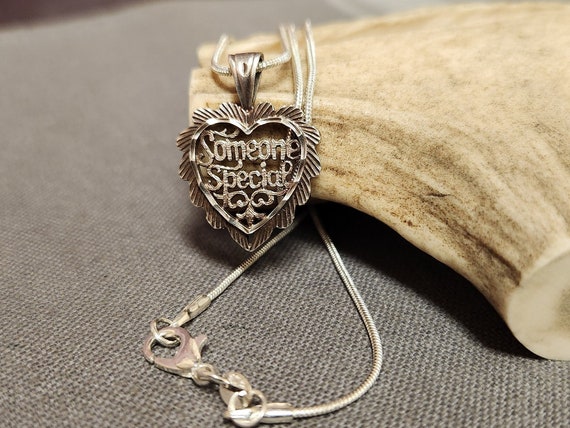 Vintage "Someone Special" Sterling Silver Pendant… - image 2
