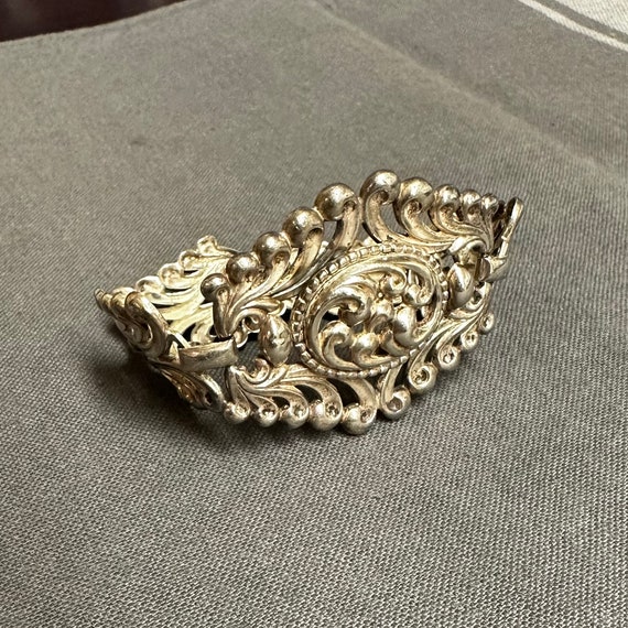 Vintage Sterling Danecraft Panel Link Bracelet Vi… - image 2