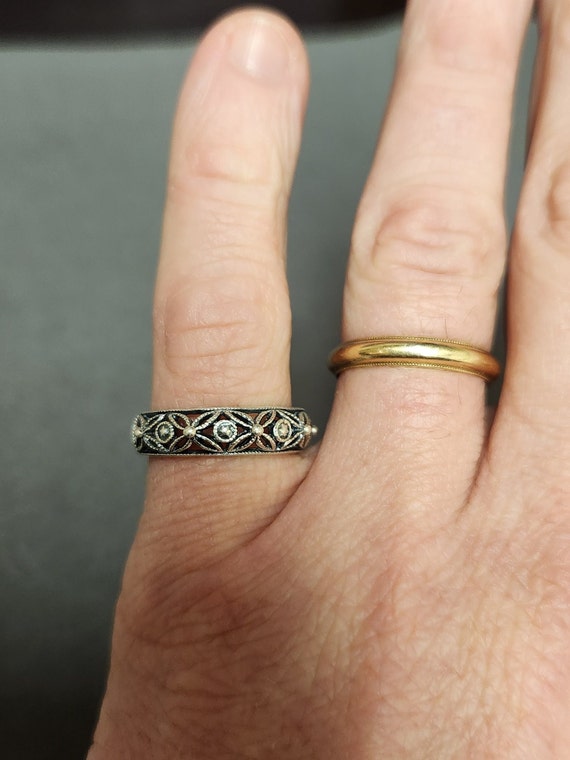 Unique Sterling Silver Pattern Ring - Ladies Size… - image 6
