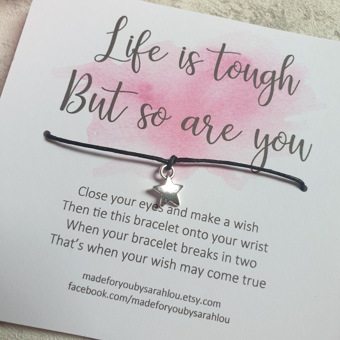Positive Quote Wish Bracelets Make a Wish Bracelet Wish Etsy