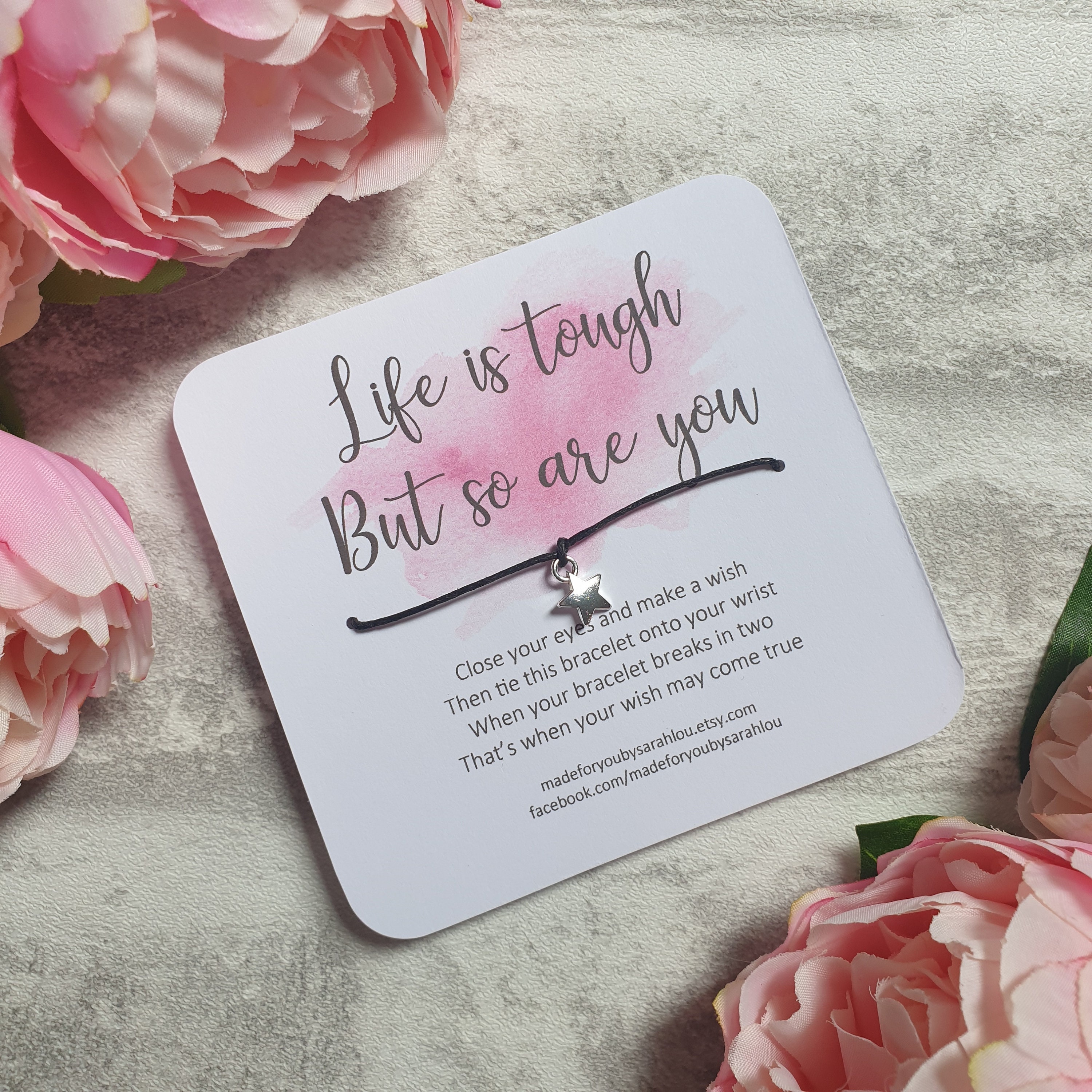 Positive Quote Wish Bracelets Make a Wish Bracelet Wish Etsy