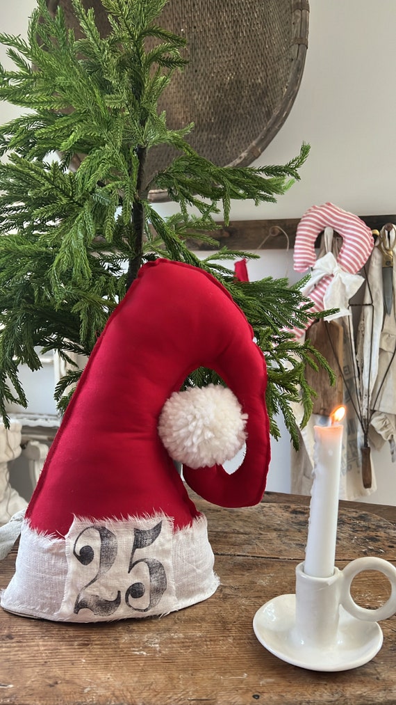 Santa Hat, Decorative Santa Hat, Christmas Decor, Gift, PREORDER
