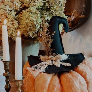 Black witch hat, Halloween decor, fall decor, primitive Halloween decor, gift, PREORDER
