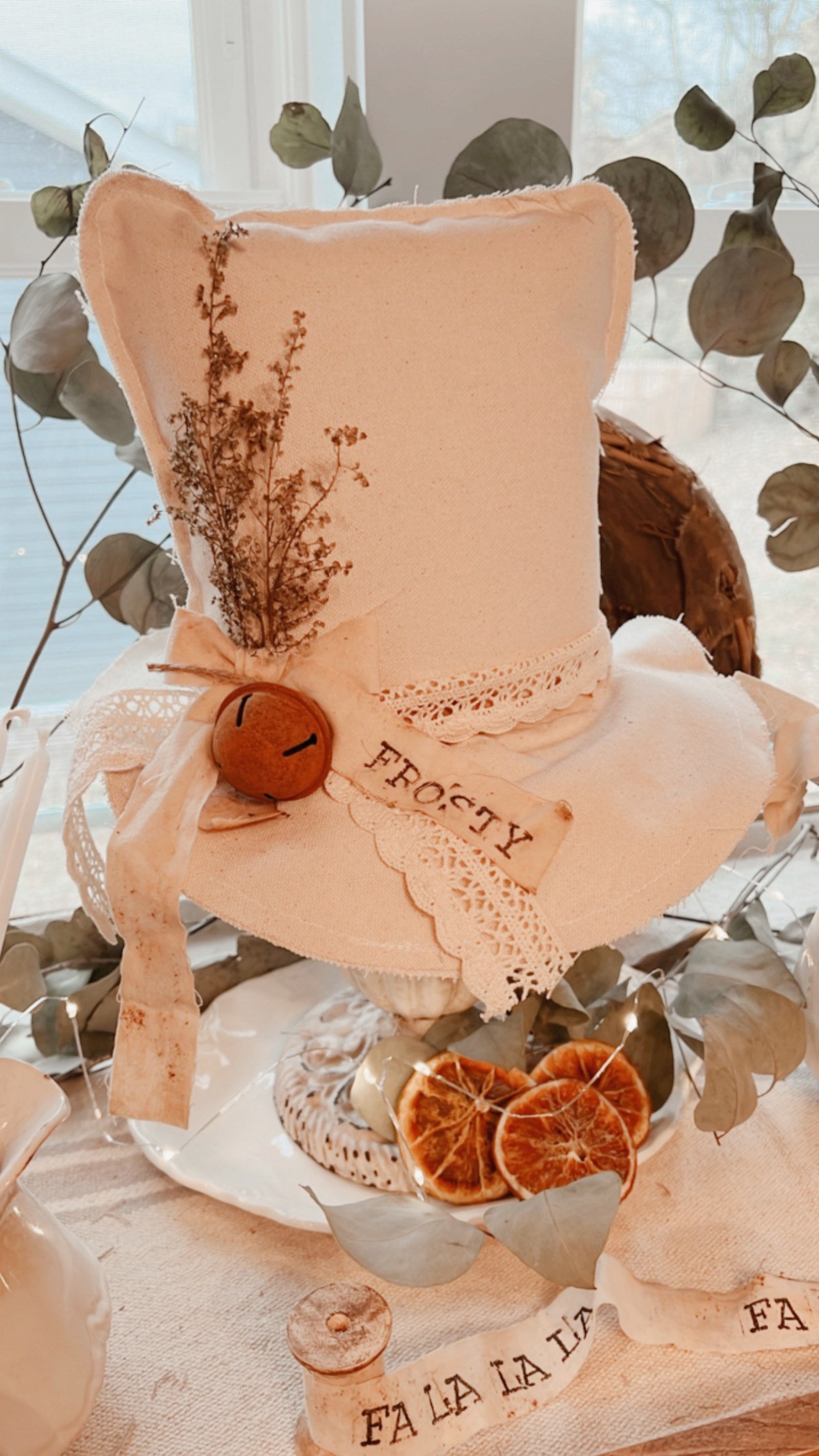 Large Ivory Snowman Hat Frostys Hat Christmas Decor - Etsy