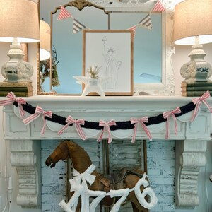 Patriotic Bunting Banner, Patriotic Ruffled Banner, Red, White, and ...