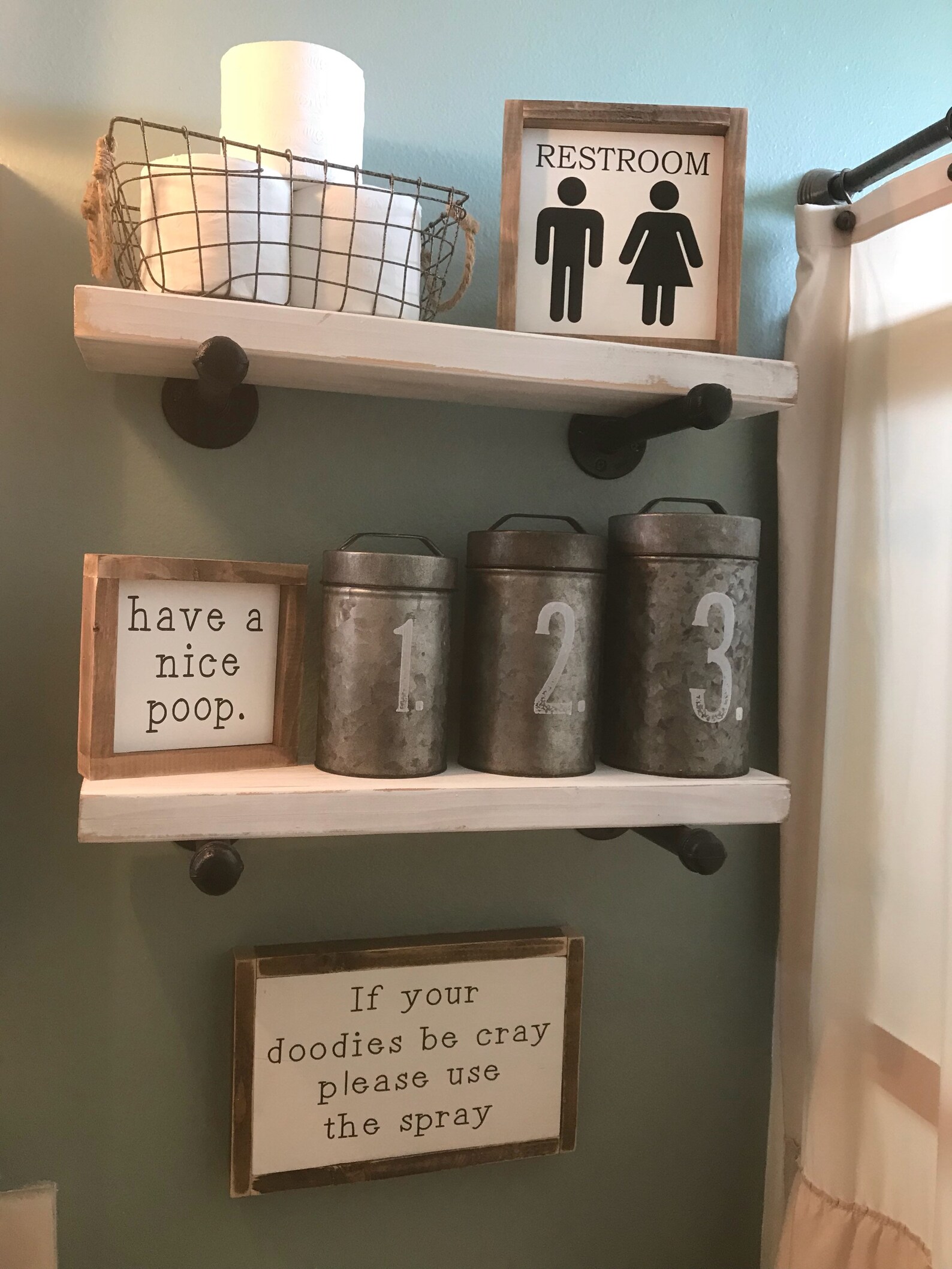 Have A Nce Poop Bathroom Sgn. Funny Bathroom Storage. Tolet Paper...