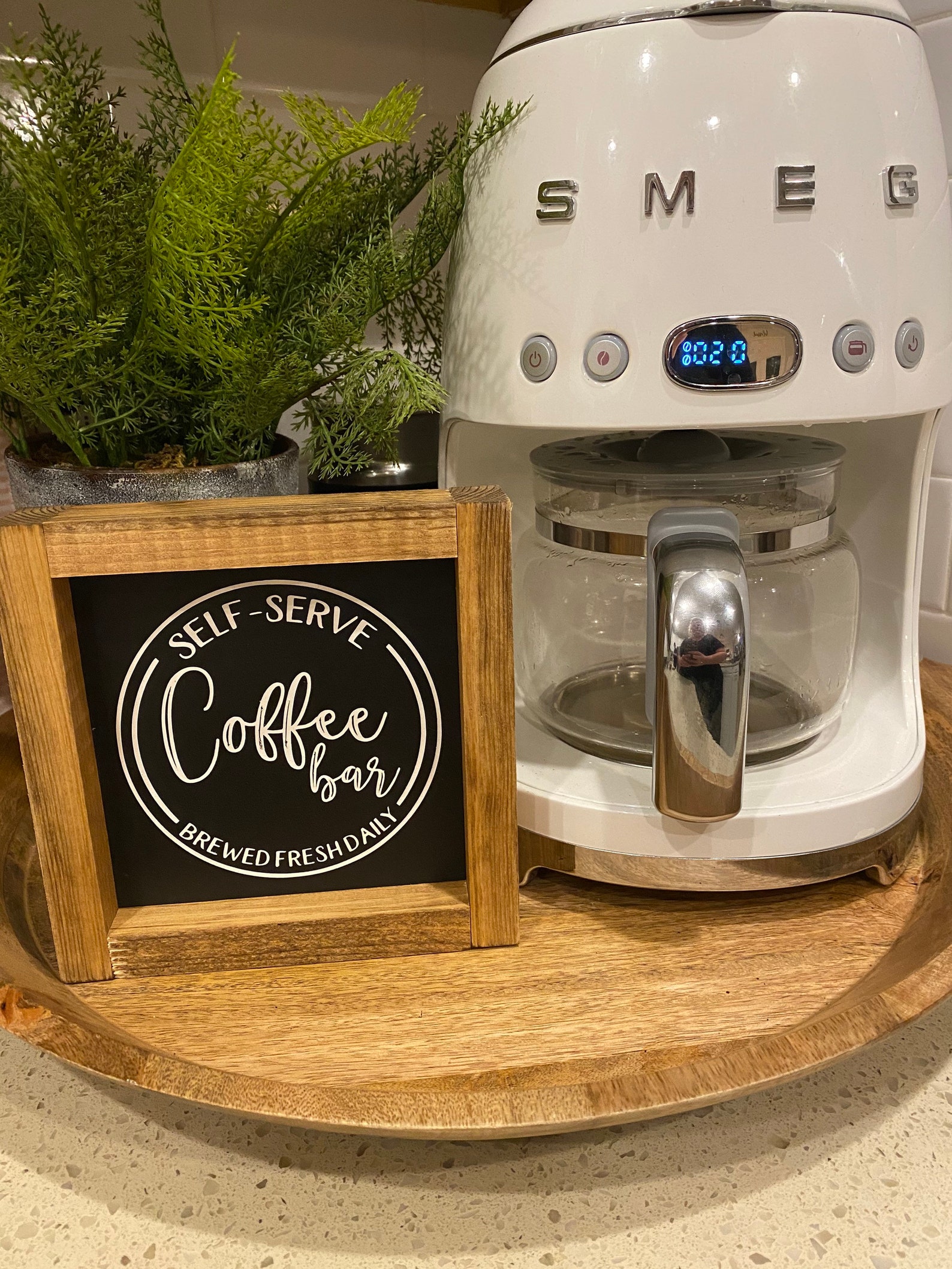 Self Serve Coffee Bar Brewed Fresh Daily Sign Coffee Sign Etsy