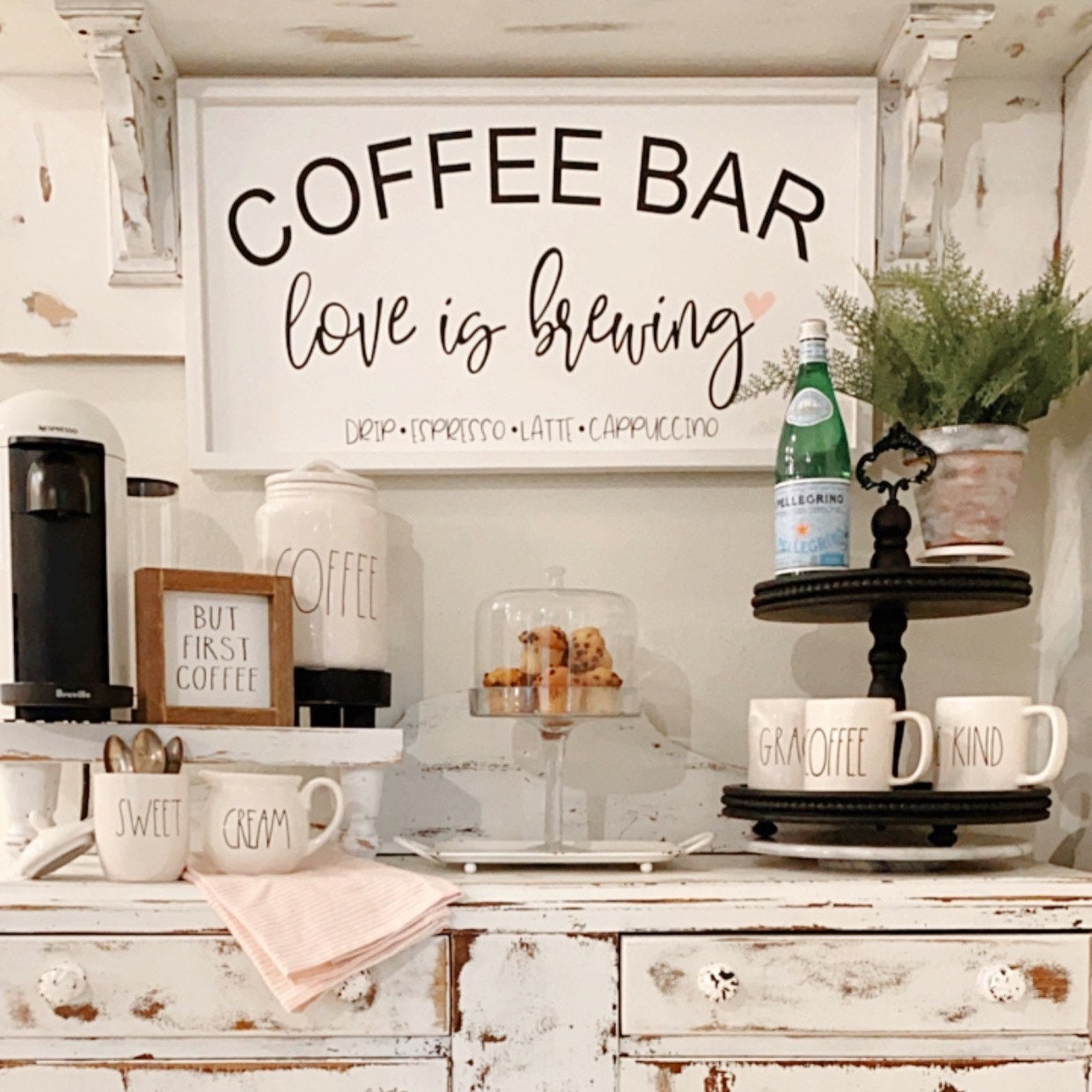 VILIGHT Coffee Bar Accessories Love is Brewing - Farmhouse Coffee Sign –  Advanced Mixology